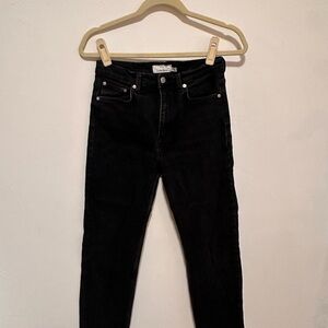 Women's Black Jeans, slim fit straight leg